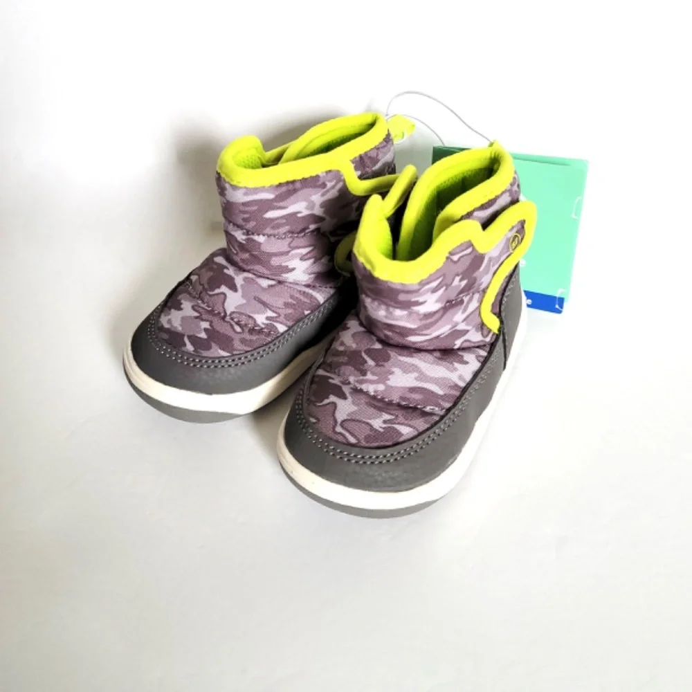 STRIDE RITE Grey Aster Came Baby booties -  Size 4